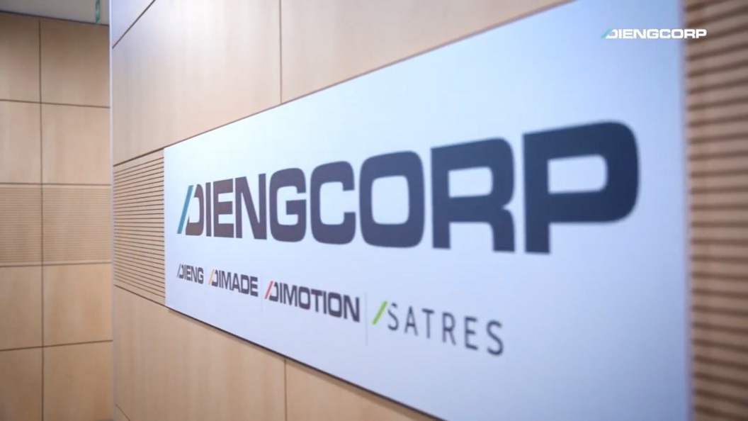 Insegna DIENGCORP con le divisioni DIENG, DIMADE, DIMOTION e SATRES